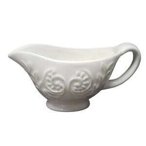 Avon Vintage Gravy Boat / Serving Bowl Dish with Scroll Design Kitchen Decor